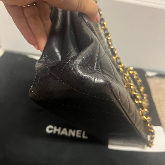 Extremely rare Chanel vintage lambskin two faced double flap bag 18k gold - Picture 8 of 16